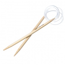 (US9 5.5mm) Bambus Tube Stricknadel Naturfarben 12cm lang, 1 Paar