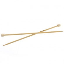 3mm Bambus Stricknadel mit Einzeln Öse Naturfarben 15cm lang, 1 Set ( 2 Stücke/Set)