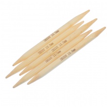 (UK000 10.0mm) Bambus Stricknadel mit Doppelte Öse Naturfarben 15cm lang, 1 Set ( 5 Stück/Set)