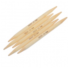 (UK000 10.0mm) Bambus Stricknadel mit Doppelte Öse Naturfarben 15cm lang, 1 Set ( 5 Stück/Set)