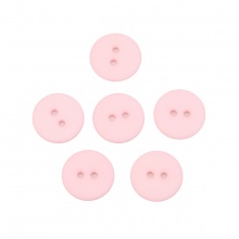 Harz Knöpfe für Aufnähen Scrapbooking Zwei Löcher Rund Rosa 20mm D., 100 Stück