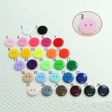 Harz Knöpfe für Aufnähen Scrapbooking 2 Löcher Rund Hellrosa 11.5mm D., 100 Stück