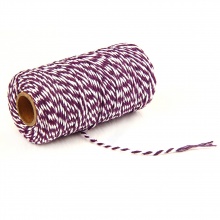 Baumwolle Schnur Violett 2mm, 1 Rolle (ca. 100 M/Rolle)