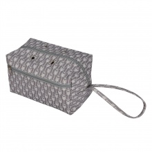 Polyester-Baumwolle-Mischung Aufbewahrungstasche Grau 21cm x 12.5cm, 1 Stück