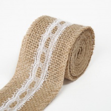 Rundkaspeljute Bandwirkerei Beige Spitze 5cm, 1 Meter