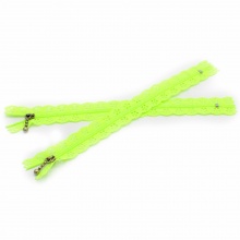 Terylen Reißverschluss Zippverschluss Fluoreszierend Grün 24cm, 5 Strange