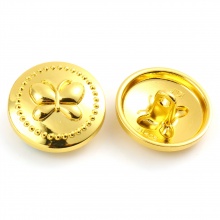 Zinklegierung Insekt Metall Ösenknöpfe Knöpfe Einzeln Loch Rund Vergoldet Schmetterling Geschnitzt 20mm D., 5 Stück