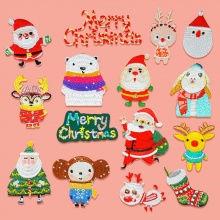 Terylen Weihnachten Bügelbild (Mit Kleber auf der Rückseite) DIY Scrapbooking Handwerk Bunt Stickerei 5 Stück