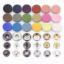 Legierung Metall Druckknöpfe nähfrei Spritzlackierung 15mm D., 10 Stück