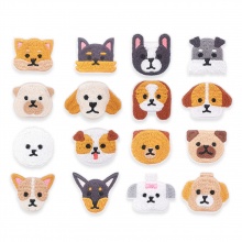 Terylen Stickerei Applikation DIY Scrapbooking Handwerk Bunt Tier Hund 5 Stück