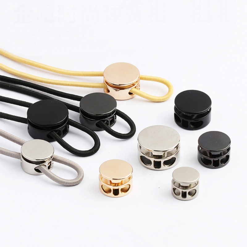 Alloy Cord Lock Stopper Sweater Shoelace Rope Buckle Pendant Clothing Accessories Round Multicolor Adjustable 5 PCs