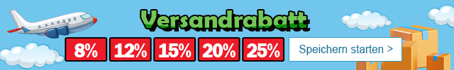 Versandrabatt Bis zu 25% Rabatt