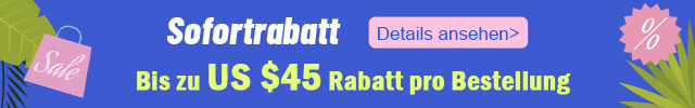 Sofortrabatt Bis zu US $45 Rabatt 