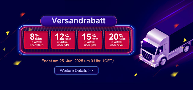 Versandrabatt Bis zu 20% Rabatt