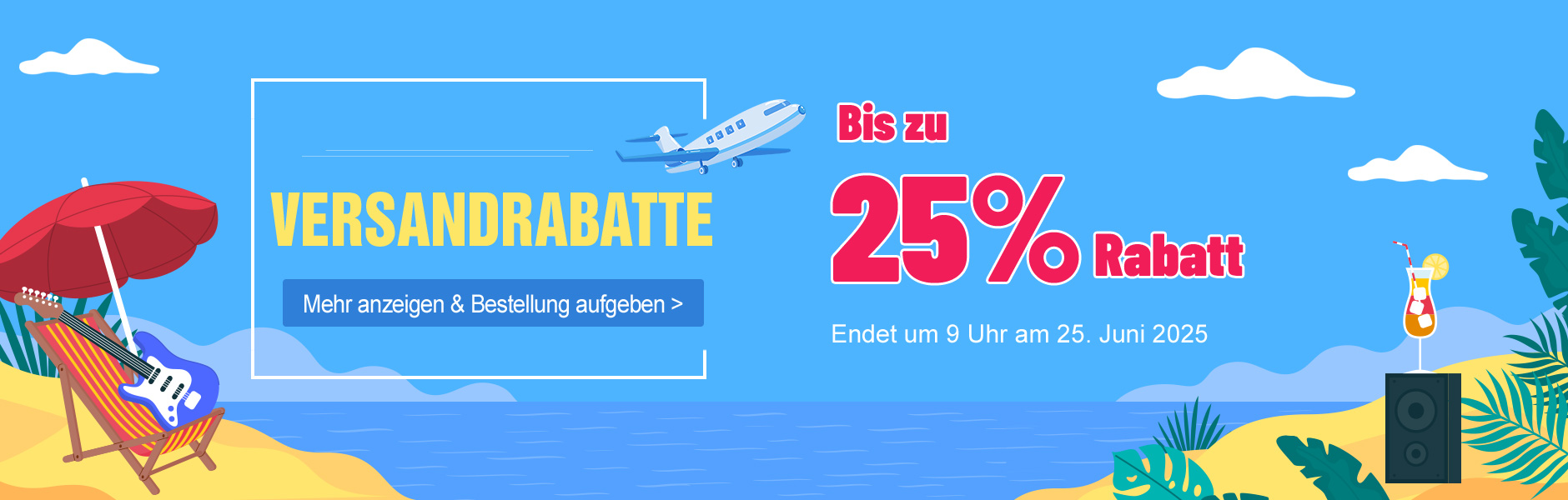 Versandrabatt Bis zu 25% Rabatt