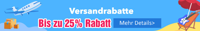 Versandrabatt Bis zu 25% Rabatt