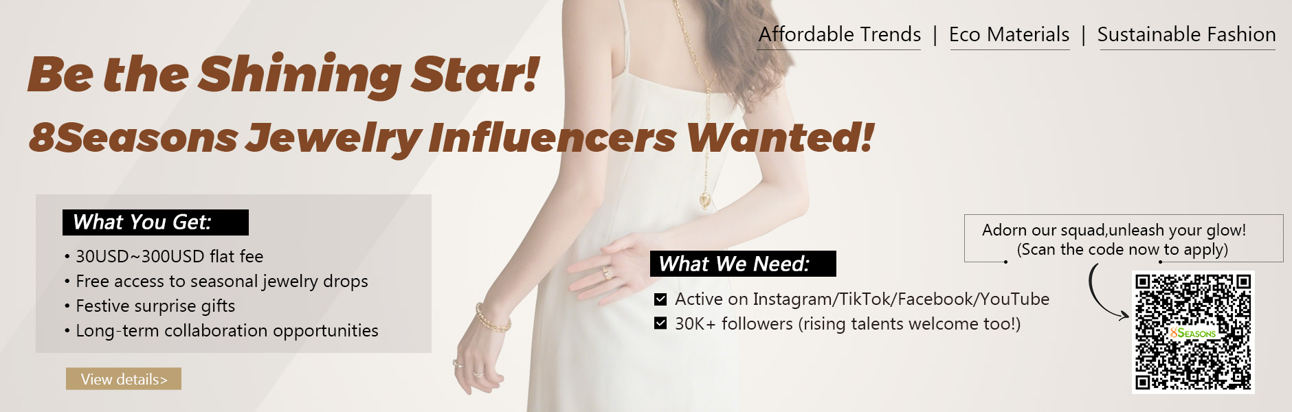8Seasons Jewelry Influencers Program 