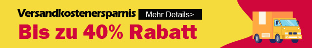 Versandrabatt Bis zu 40% Rabatt