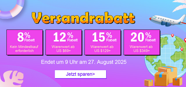 Versandrabatt Bis zu 20% Rabatt
