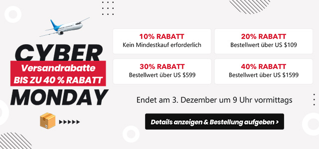 Versandrabatt Bis zu 40% Rabatt