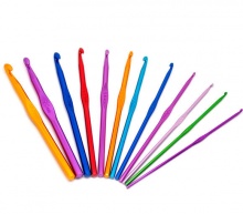 2.5mm-10mm Aluminum Crochet Hooks At Random Color 15cm(5 7/8