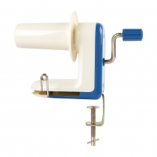 Plastic Hand-Operated Yarn/Fiber/Wool/String Ball Skein Winder Off-white & Blue 23.0x8.0x12.0cm, sold per packet of 1