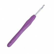 4mm TPR Aluminum Crochet Hooks Purple 13.7cm(5 3/8