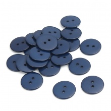 Resin Sewing Buttons Scrapbooking 2 Holes Round Deep Blue 23mm Dia, 100 PCs