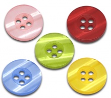 Resin Sewing Buttons Scrapbooking 4 Holes Round Mixed 15mm( 5/8
