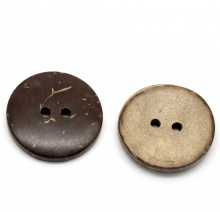 Coconut Shell Sewing Buttons Scrapbooking 2 Holes Round Brown 20mm( 6/8