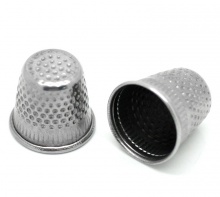 Iron Based Alloy Sewing Thimbles Silver Tone 19x18mm(6/8