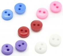 Resin Sewing Buttons Scrapbooking 2 Holes Round Mixed 6mm( 2/8