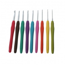 2mm-6mm TPR Aluminum Crochet Hooks At Random Color 13.7cm(5 3/8