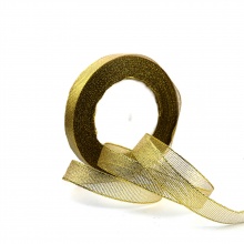 Polyester Satin Ribbon Golden 2mm, 1 Roll (Approx 22 M/Roll)