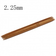 (US1 2.25mm) Bamboo Double Pointed Knitting Needles Brown 13cm(5 1/8