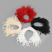 Polyester Label Cord Rope Black 20cm , 200 PCs
