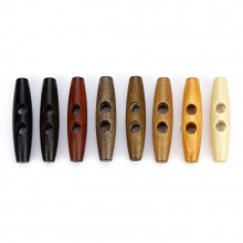Wood Horn Buttons Scrapbooking 2 Holes Marquise Multicolor