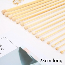 Bamboo Single Pointed Knitting Needles Natural 23cm(9