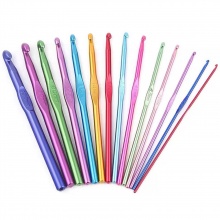 Aluminum Crochet Hooks Needles Multicolor 15cm(5 7/8