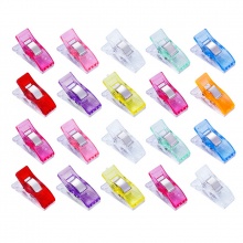 At Random - 10pcs Job Foot Case Multicolor Plastic Clips Fabric Clamps Patchwork Hemming Sewing Tools Sewing Accessories 27mm x 15mm