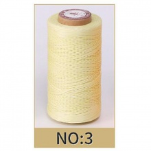 Pale Yellow - 260M 150D 0.8MM Leather Waxed Thread Cord for DIY Handicraft Tool Hand Stitching Thread Flat Waxed Sewing Line，1 Roll