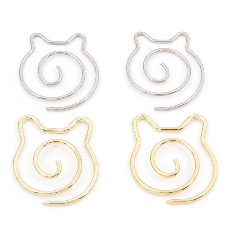 Iron Based Alloy Knitting Needles Cat Animal Spiral Multicolor 5 PCs