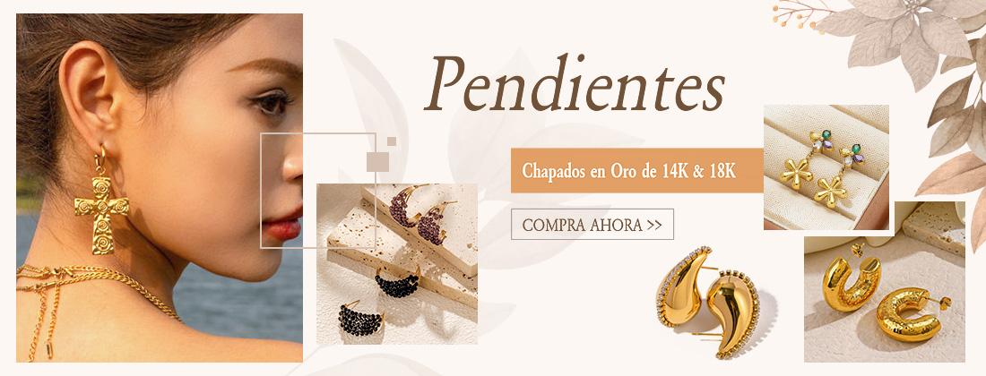 Pendientes Chapados en Oro de 14K & 18K