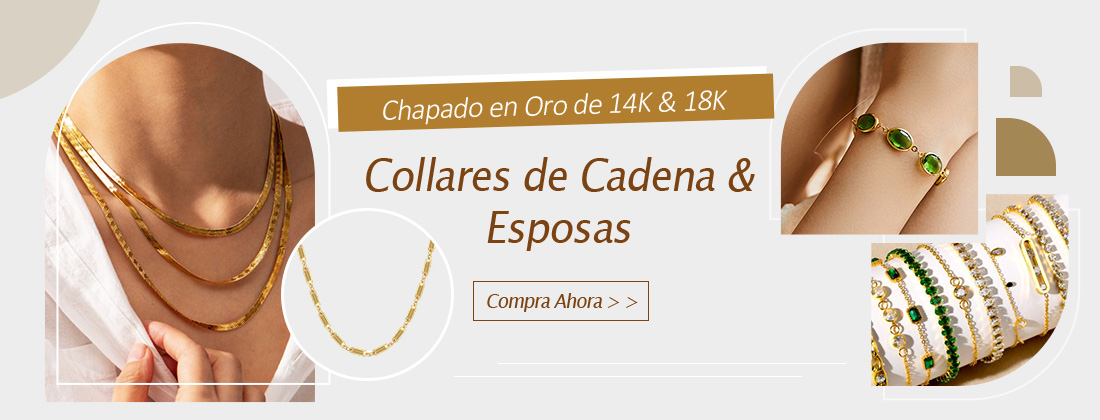 14K & 18K Collares de Cadena & Esposas