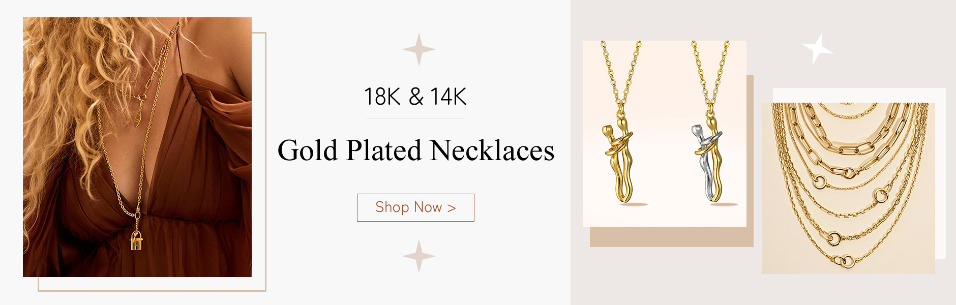 18K & 14K Gold Plated Necklaces