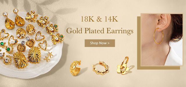 18K & 14K Gold Plated Earrings