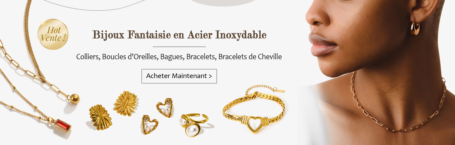 Bijoux Fantaisie en Acier Inoxydable