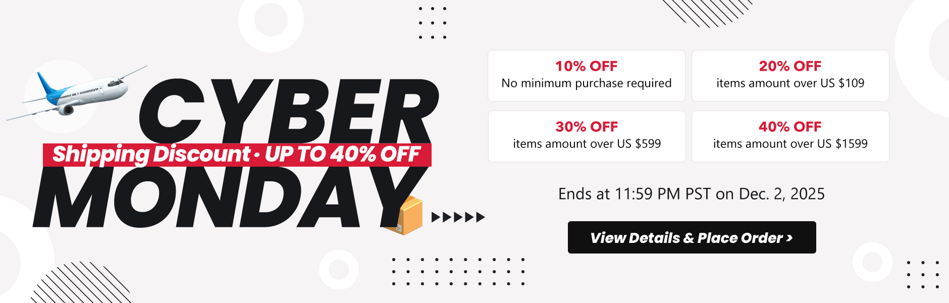 Black Friday Shipping Discount