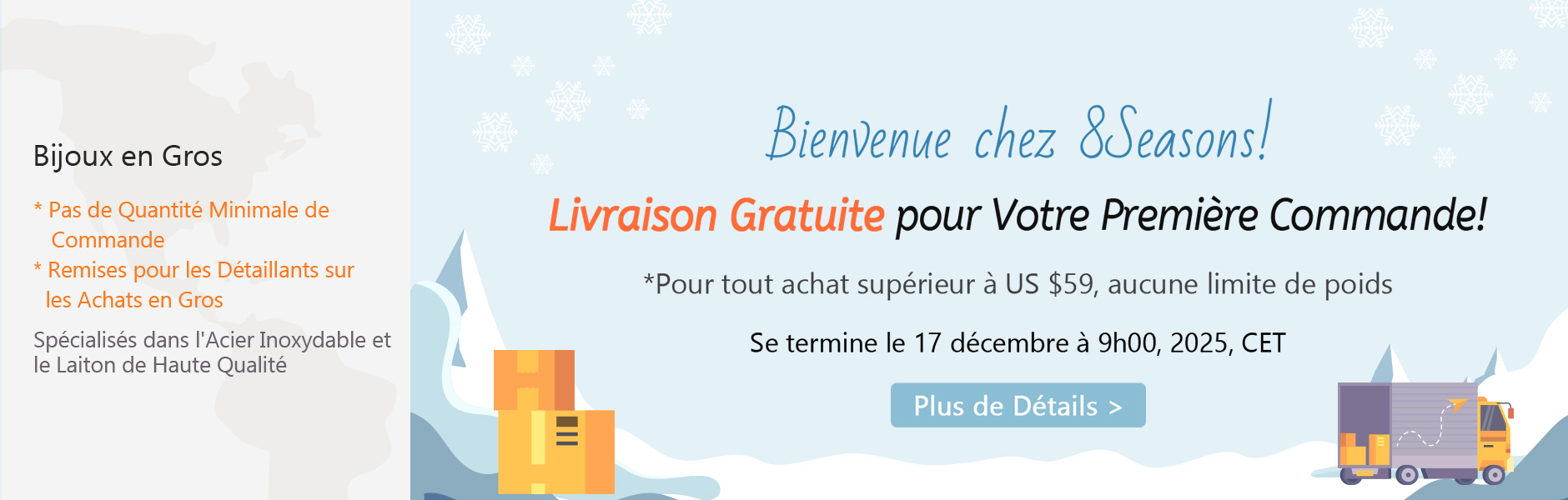 Livraison Gratuite pour votre premiere commande