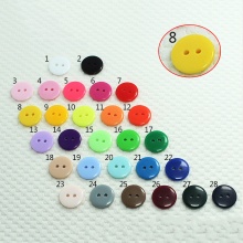 Resin Sewing Buttons Scrapbooking 2 Holes Round Pale Yellow 12.5mm Dia, 100 PCs